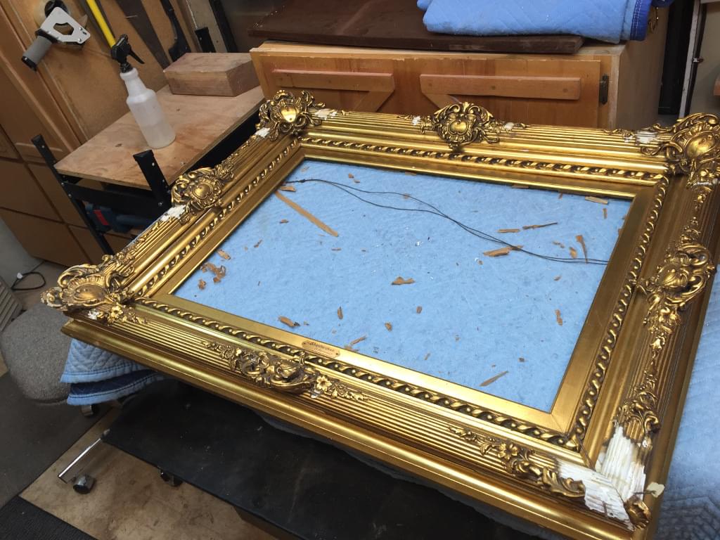 damaged picture frame